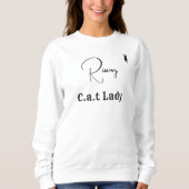Pet Lover Cat Mom White And Black Script Customize Trui (Voorkant)