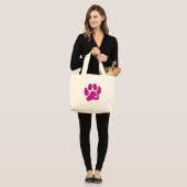 Pet Lover-draagtas met Canvas tas / Roze afdruk (Voorkant (model))