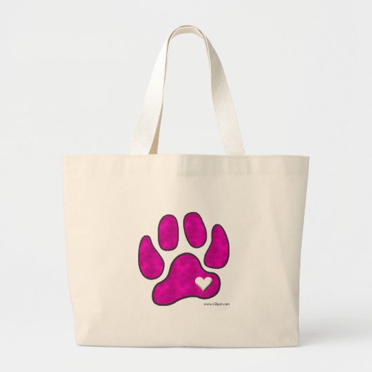 Pet Lover-draagtas met Canvas tas / Roze afdruk (Voorkant)