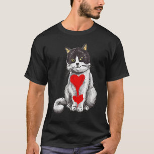Pet Lover Gift Idea Cat Heart Animal Love Valentin T-shirt