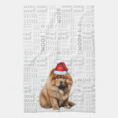 Pet Lover Holiday Chow Chow Dog Christmas Theedoek (Verticaal)