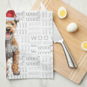 Pet Lover Holiday Lakeland Terrier Hond Kerstmis Theedoek (Quarter Fold)
