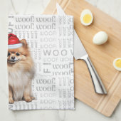 Pet Lover Holiday Pomeranian Dog Christmas Theedoek (Quarter Fold)