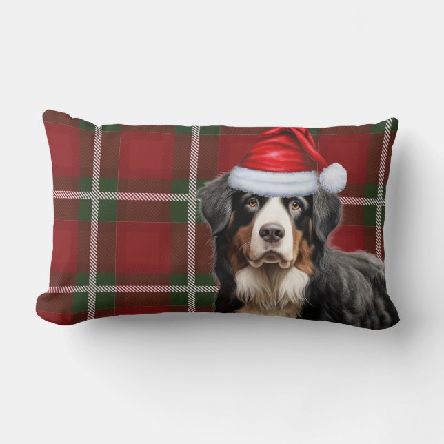 Pet Lover Kerstmis Bernese Mountain Dog Pset Kussen (Voorkant)