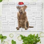 Pet Lover Vakantie Chesapeake Retriever Kerstmis Theedoek (Gevouwen)