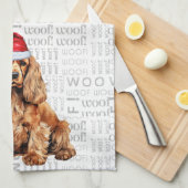 Pet Lover Vakantie Cocker Spaniel Hond Kerstmis Theedoek (Quarter Fold)