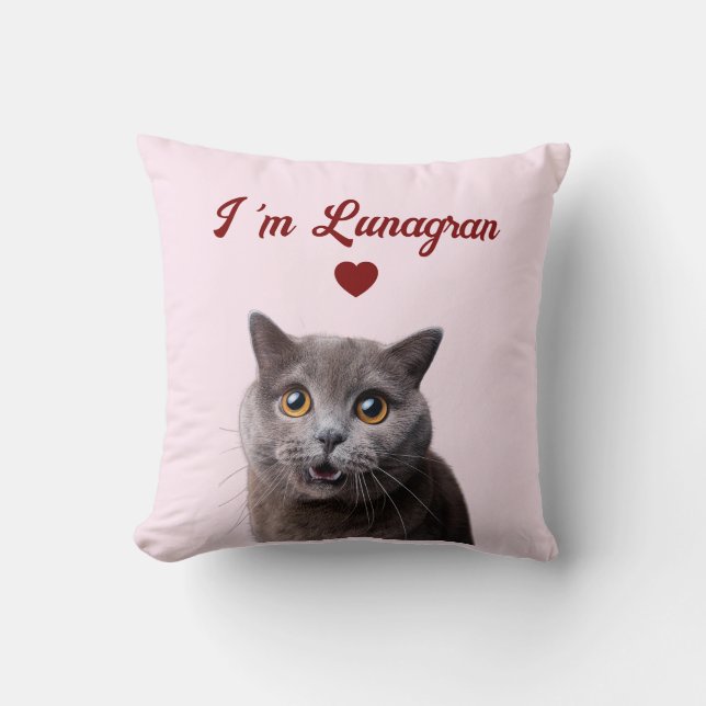 Pet Lovers Cat Photo Red Heart Valentine's Day DIY Kussen (Voorkant)