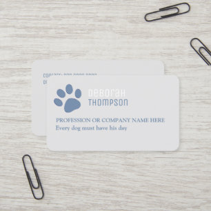 Pet Lovers Dog Paw Print Visitekaartje