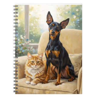 Pet Lovers Notebook - Dog Cat Oil Painting Journal Notitieboek