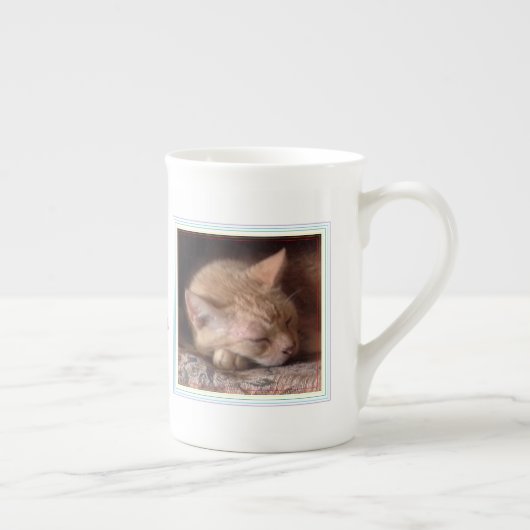 PET LOW Bone China Mug + Text / Rainbow (Droite)