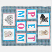 Pet mama fleece deken (Voorkant (Horizontaal))
