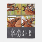 Pet Memorial 4 Foto Collage Fleece Deken (Voorkant)