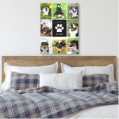 Pet Memorial Aangepaste Hond 8 Fotocollage Canvas Afdruk (Insitu (Slaapkamer))