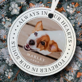 Pet Memorial altijd in ons hart Moderne foto Metalen Ornament