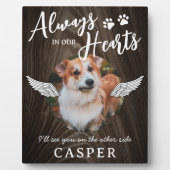 Pet Memorial Angel Wings Foto Fotoplaat (Voorkant)