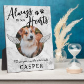 Pet Memorial Angel Wings Photo Plaque Fotoplaat (Zijkant)
