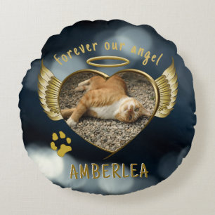 Pet Memorial Angel Wings Trinket Tray Rond Kussen