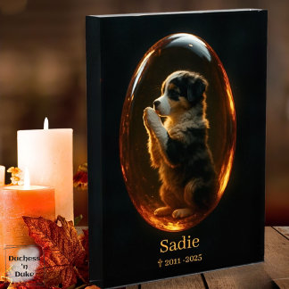 Pet Memorial Australian Shepherd Amber Canvas  Afdruk