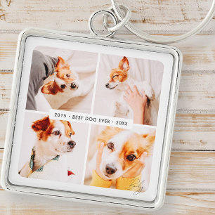 Pet Memorial Beste Hond Ooit Moderne Fotocollage Sleutelhanger