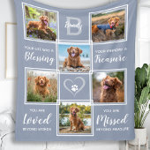 Pet Memorial Black Photo Collage Fleece Deken