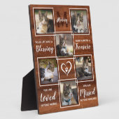 Pet Memorial Cat Unique Photo Collage Fotoplaat (Zijkant)