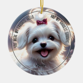 Pet Memorial Circle Keramisch Ornament