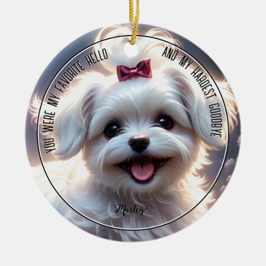 Pet Memorial Circle Keramisch Ornament (Voorkant)