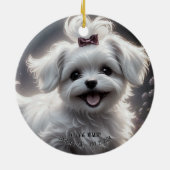 Pet Memorial Circle Keramisch Ornament (Achterkant)