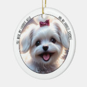Pet Memorial Circle Keramisch Ornament (Links)