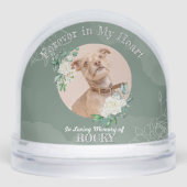 Pet Memorial Custom Greenery Neige Globes (Avant)