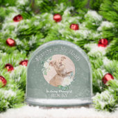 Pet Memorial Custom Greenery Neige Globes (Noël)