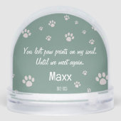 Pet Memorial Custom Greenery Neige Globes (Arrière)