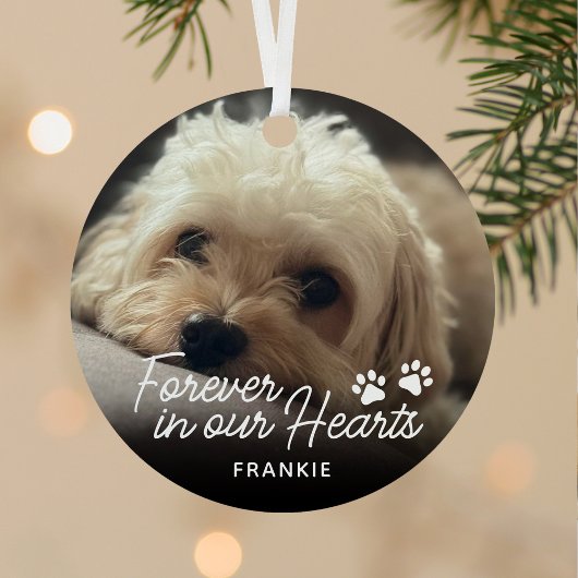 Pet Memorial Custom Photo Metalen Ornament