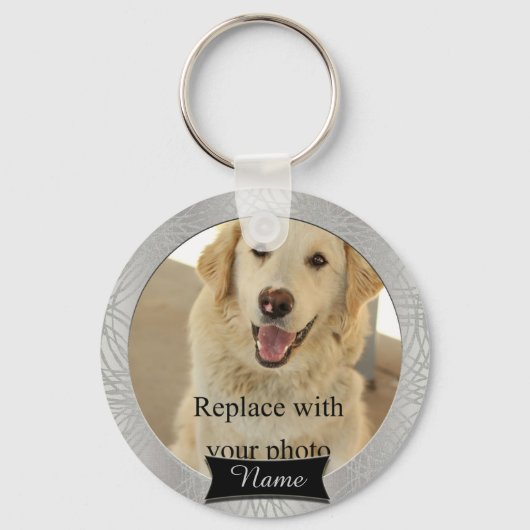 Pet Memorial Custom Photo Sleutelhanger (Voorkant)