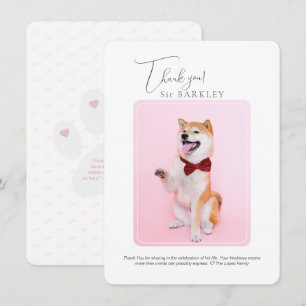 Pet Memorial Dank u opmerking Kaart Notitiekaartje