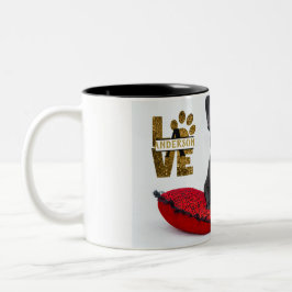 PET Memorial (Dog Cat) PHOTO Collage Cft Custom Tweekleurige Koffiemok