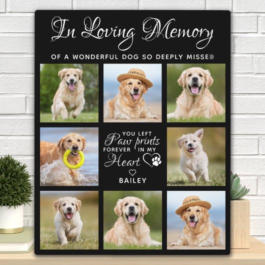 Pet Memorial Dog Loss Gift Personalized 11 Afbeeld Fotoplaat