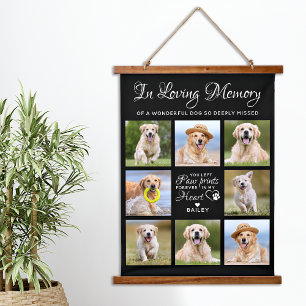 Pet Memorial Dog Loss Gift Personalized 11 Afbeeld Hangend Wandkleed