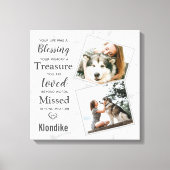 Pet Memorial Dog Photo Collage Canvas Afdruk (Voorkant)