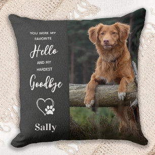 Pet Memorial Dog Photo Keepsake Quote - Pet Loss Kussen