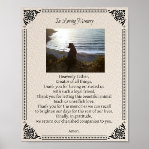 Pet Memorial Dog Prayer - Poster