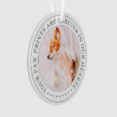 Pet Memorial Empreintes de pattes Coeurs Élégant P (devant)