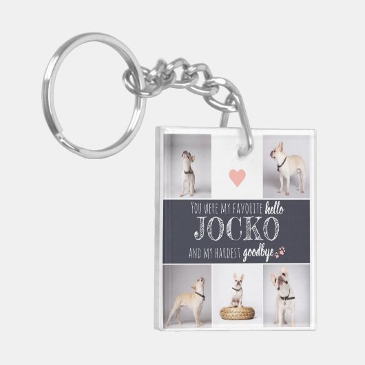 Pet Memorial Favorite Hallo Quote Keepomwille Sleutelhanger (Voorkant Links)