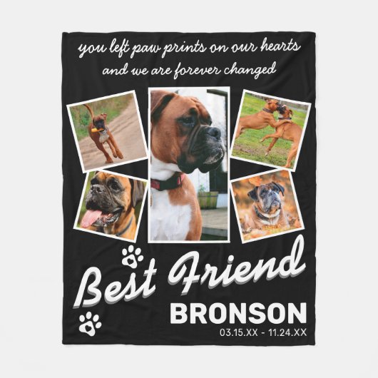 Pet Memorial Fleece Deken (Voorkant)