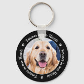 Pet Memorial Forever in ons hart Aangepaste foto Sleutelhanger (Voorkant)