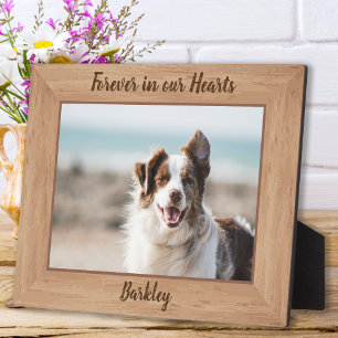 Pet Memorial - Forever in ons hart - Dog Foto Fotoplaat