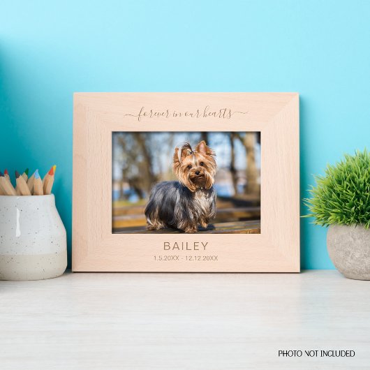 Pet Memorial Forever In Our Hearts Horizontal Gegraveerde Lijstjes