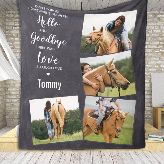 Pet Memorial Foto Collage Fleece Deken