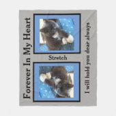 Pet Memorial Foto Fleece Deken (Voorkant)