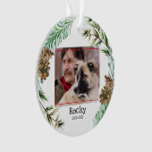 Pet Memorial Foto Kerstversiering Ornament (voorkant)